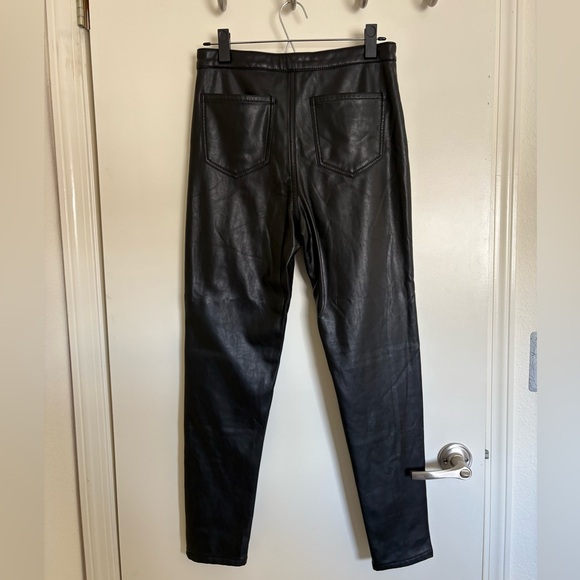 Ashley Mason Black Faux Leather Pants | Size 29 | NWT - Picture 5 of 6
